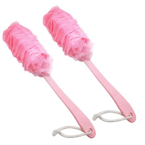 Back Scrubber for Shower,Loofah Long Handle Bath Body Brush,Loofah On a Stick for Men Women ...