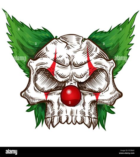 Scary Clown Skull Drawings