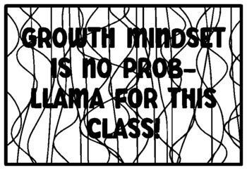 GROWTH MINDSET IS NO PROB-LLAMA FOR THIS CLASS! Llama Coloring Pages ...