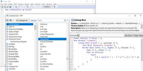 JMP Scripting Tutorial 的图像结果