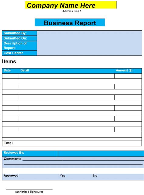 Image result for Example of Report Template