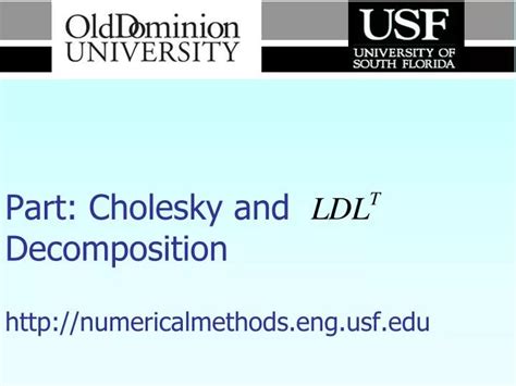 Image result for Cholesky Methods Numerical Methods