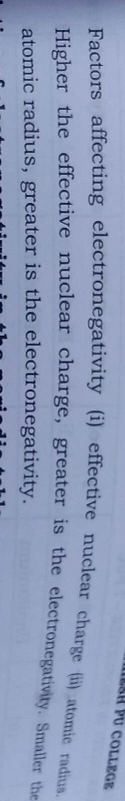 Electronegativity is the measurement of capacity of an atom by which ...