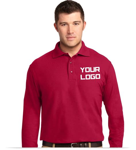 Customized Long Sleeve Polo Shirt Designed with Your Logo
