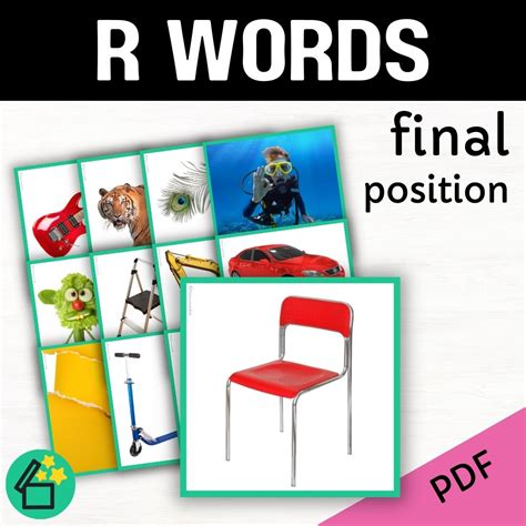 R Words | Words ending with R | Speech Therapy Resources | pdf ...