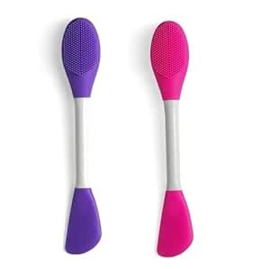 BAARITA Silicone Brushes,Double-Ended Silicone Face Mask Brush,Facial ...