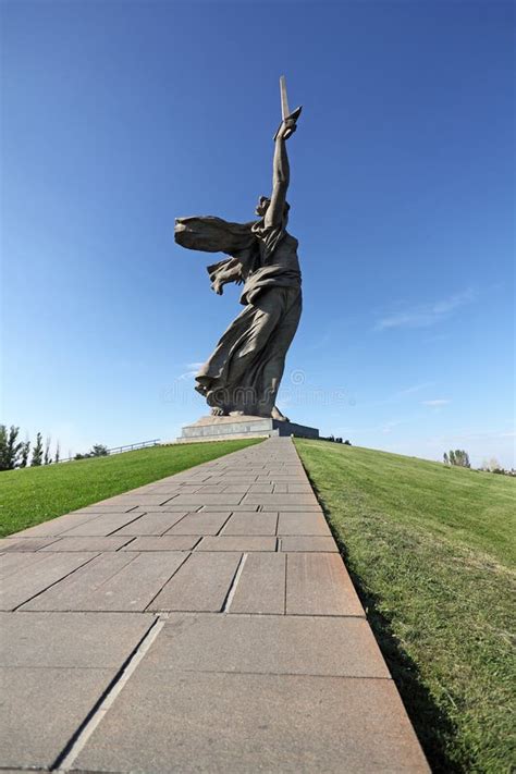 Statue of Motherland (Rodina-Mat ), Volgograd Stock Image - Image of ...