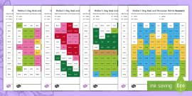 Mother's Day Phase 2 Phonics Mosaic Worksheets