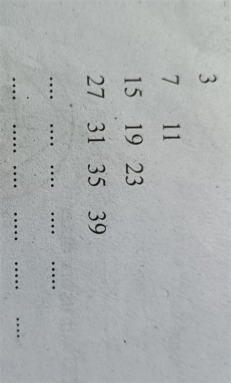 a) Write the next line.b) Write the first term of 20th line.c) Write ...