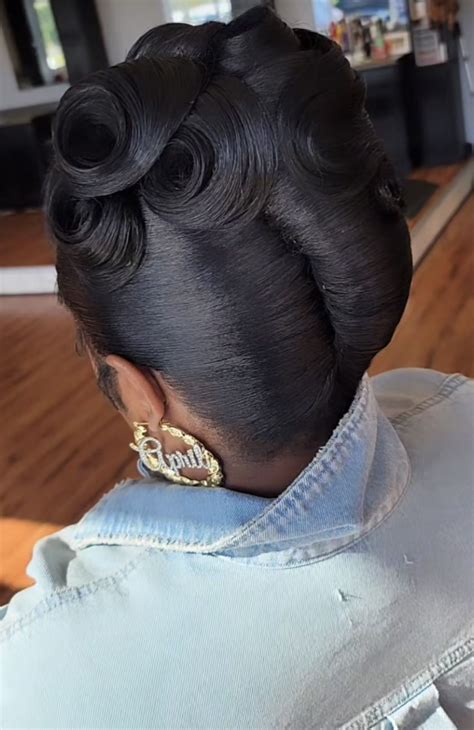 Pin by Burkett Johnson on updos in 2024 | Black women updo hairstyles ...