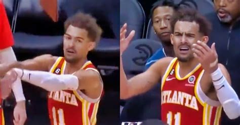 Trae Young Gets Ejected For Throwing Chest Pass At Referee