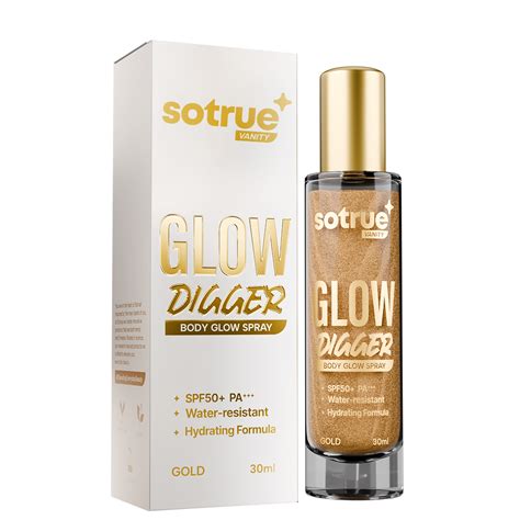 Sotrue Glow Digger Body Glow Spray | SPF 50+ PA+++ | Gold
