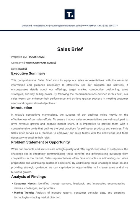 Free Shift Brief Template - Edit Online & Download | Template.net