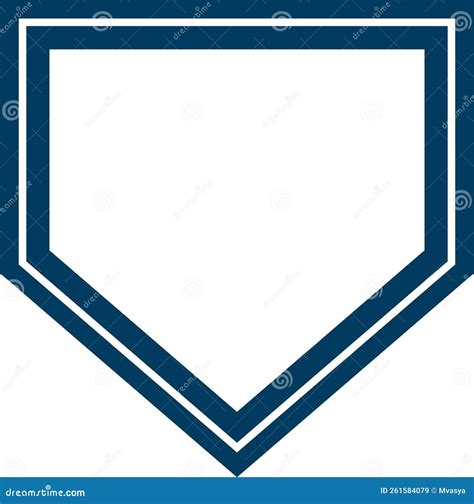 Baseball Home Plate Vector Icon. Vector Template Design. Silhouette ...