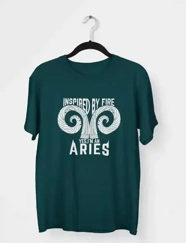 Buy Aries - Inspired by Fire - Unisex Oversized T-Shirt - Petrol Blue - S