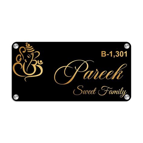 Buy Ganesha Acrylic Name Plate online from Adefex Store