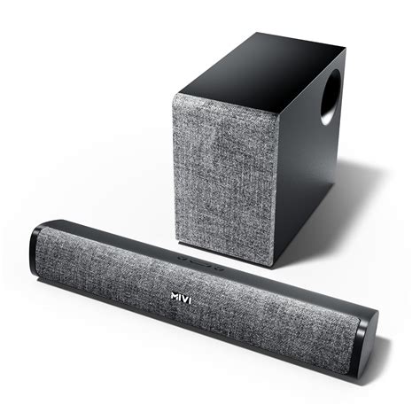 Mivi Fort Q48 Soundbar with subwoofer, 48 Watts, 2.1 Channel with 2 in ...