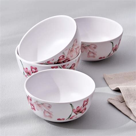Buy Spinel Set of 4 Melamine Printed Katori - 220ml from Home Centre at ...