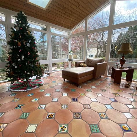 Octagon Pattern Saltillo Terra Cotta Floor Tile 23 Saltillo Tile