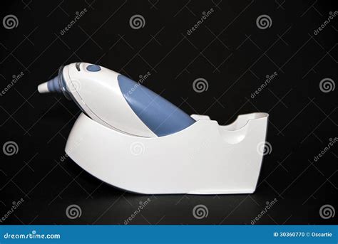 Ear digital thermometer stock photo. Image of blue, precision - 30360770