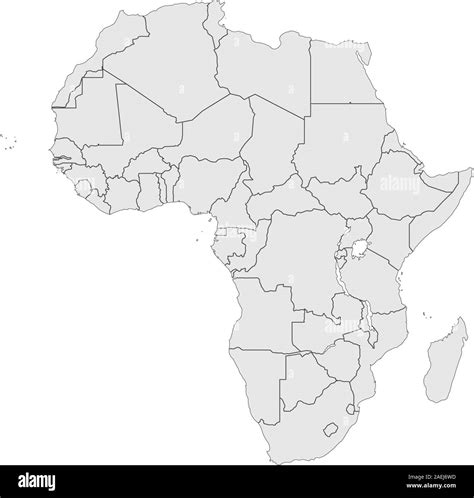 Africa Map Black and White Stock Photos & Images - Alamy - map of africa black and white