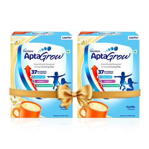 Buy AptaGrow Milk Drink Powder for Kid s Height Gain, Immunity & Brain ...