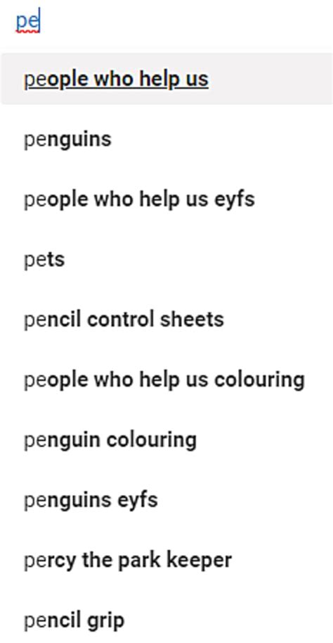 Search Autocomplete Personalisation - Twinkl