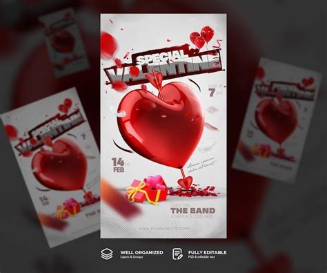 Valentines day campaign banner design template for advertising ...