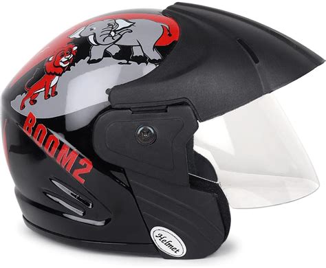 Studds Marshall D1 Open Face Helmet Helmet (Boy's, White Blue, XS ...