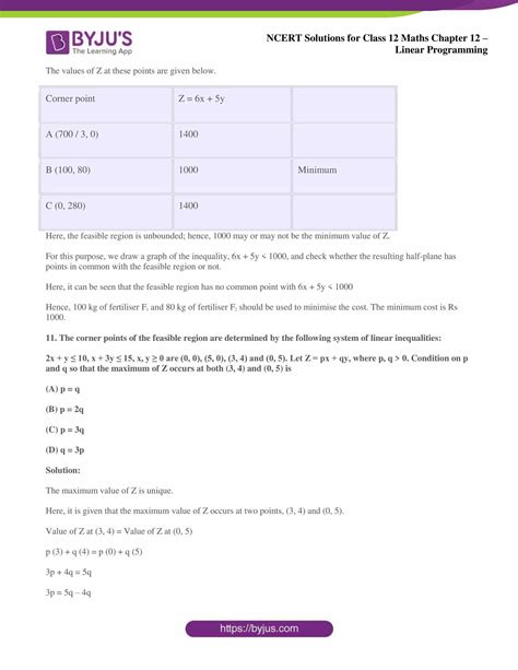 Image result for Linear Programming Class 12 NCERT Solutions
