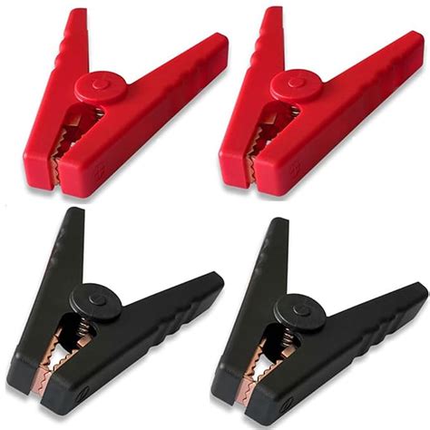 4 PCS Alligator Clips Electrical, Heavy Duty Crocodile Clips, Testing ...
