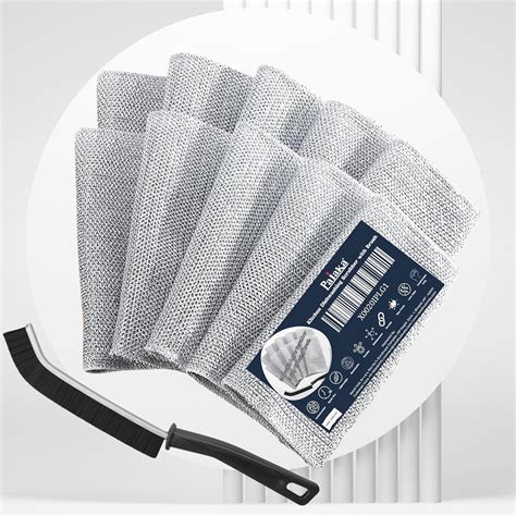 PAJAKA® Pack of 10 Multipurpose Non-Scratch Wire Dishwashing Rags with ...