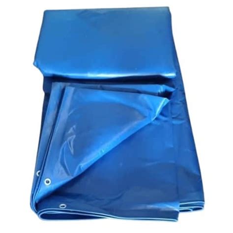 4 Diameter 550 GSM PVC Coated Blue Nylon Sheet for Biofloc Fish Farmin ...