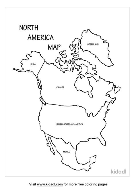 North America Coloring Pages For Kids