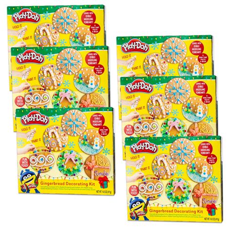 Play-Doh Holiday Christmas Gingerbread Cookies Decorating Kit - Gummies ...