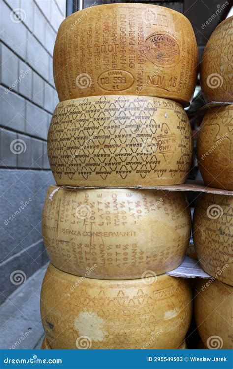 Whole Wheels of Parmigiano Reggiano Cheese Editorial Stock Photo ...