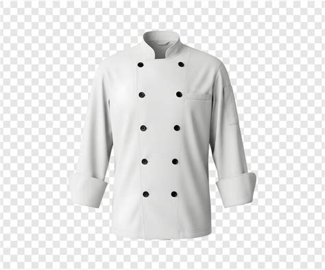 Professional white chef coat uniform with black buttons | Premium AI ...