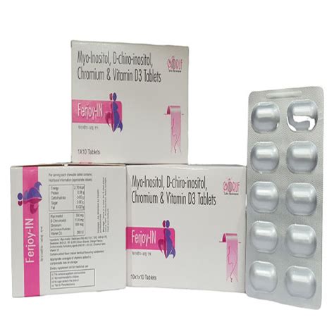 Ferjoy In - Myo-Inositol,D-Chiro-inositol Chromium & Vitamin D3 Tablets ...
