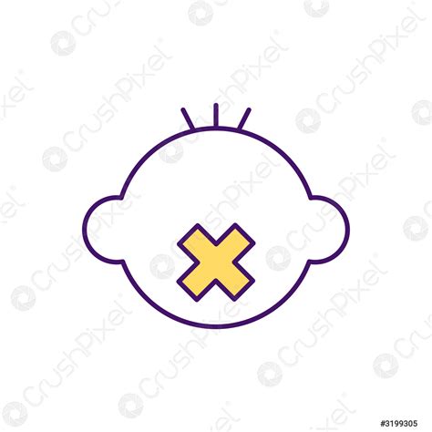 No tongue thrust reflex RGB color icon - stock vector | Crushpixel