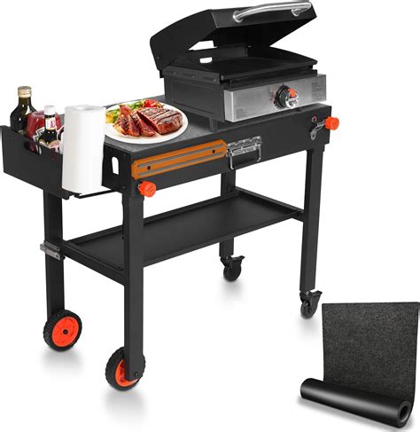 Amazon.com : Portable Outdoor Grill Table, Folding Grill Cart Solid and ...