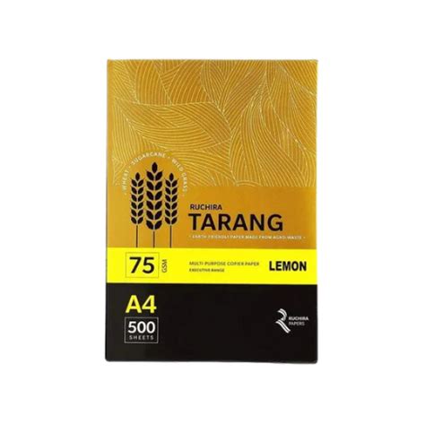 Tarang A4 Colour Paper 75 GSM – Yellow | Pack of 5 Reams