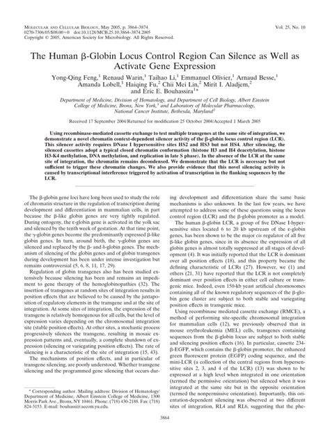 Image result for Locus Control Region Gene Expression