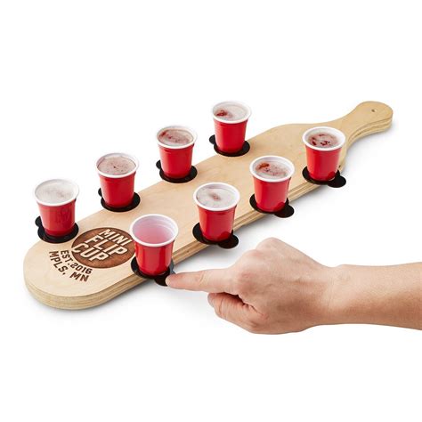 Buy SCIENZ Mini Flip Cup Game: Handcrafted Wooden Dexterity Game for ...