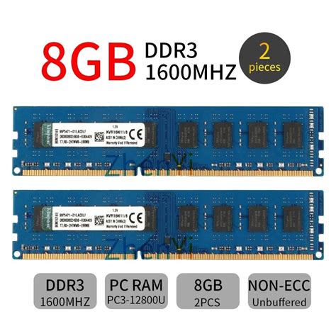 Kingston 32GB 16GB 8GB DDR3 1600MHz PC3-12800 India | Ubuy
