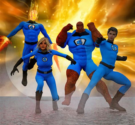 Fantastic Four 2nd skin textures for M4 and V4 by hiram67 on DeviantArt