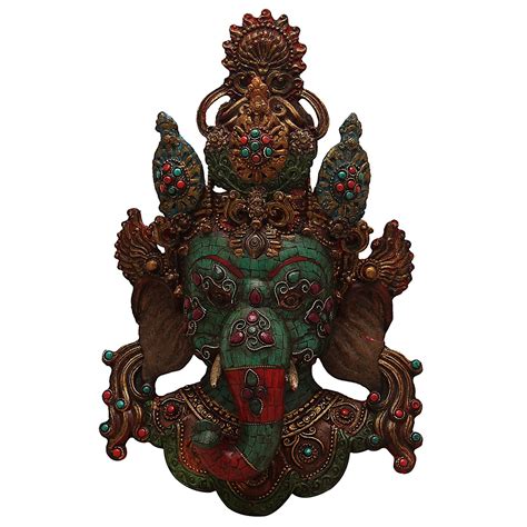 Buy SHIVIKA Resin Crafted Hindu God Ganesha Mask Wall Mount Hanging ...