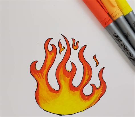 How to Draw Flames - Step by Step with Pictures - Art by Ro