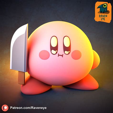 Kirby with knife : r/Kirby