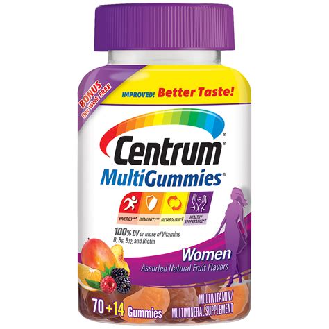 Centrum MultiGummies Women's Multivitamin Gummies, 84 Count - Walmart.com