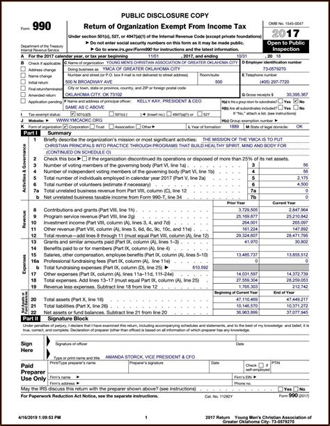 990 Schedule A Instructions